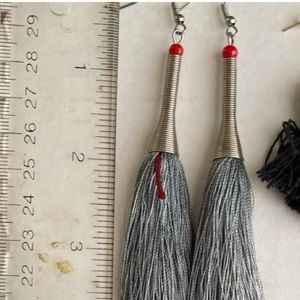 Just the silver dangly earrings!